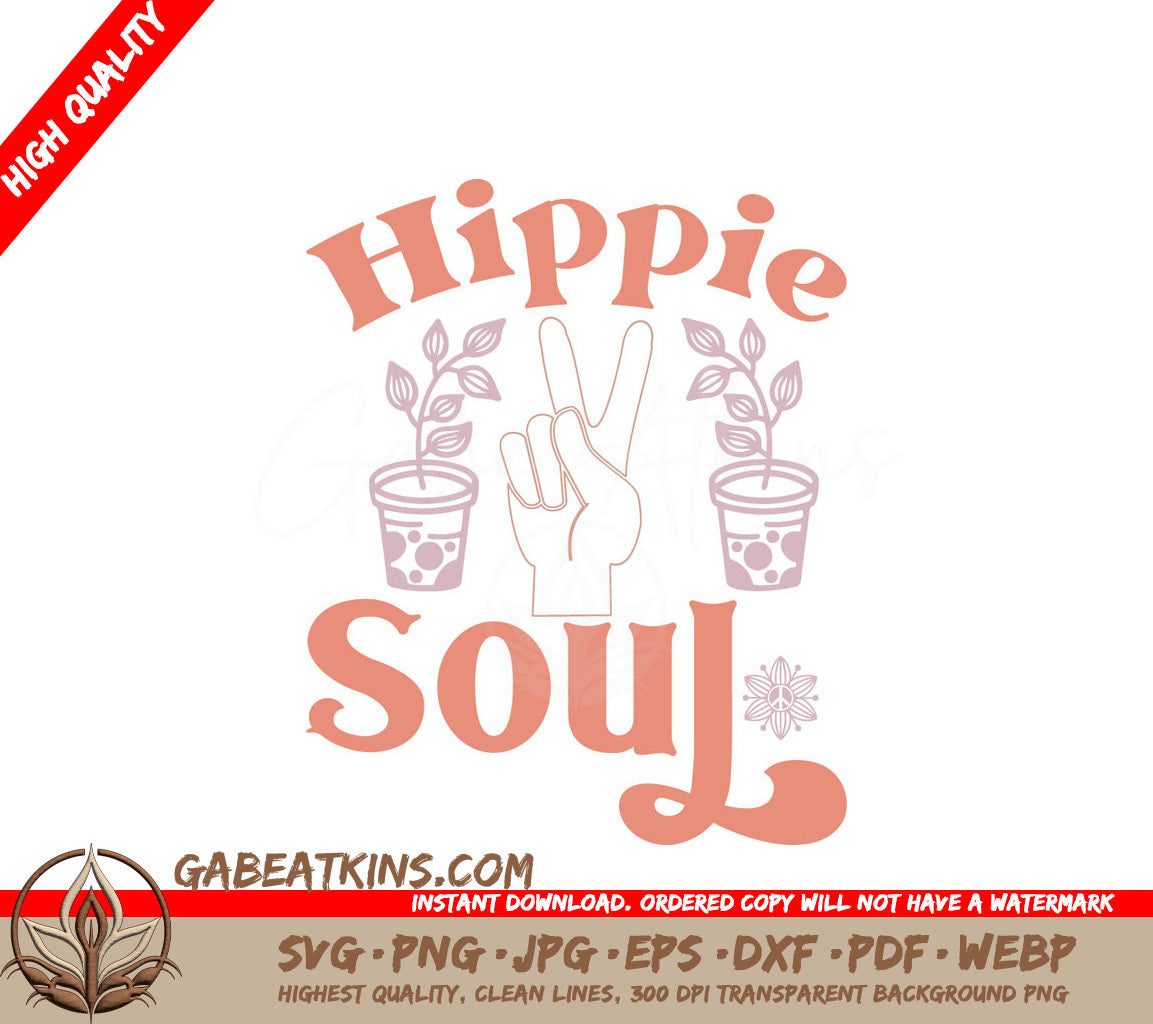 Hippie Soul Peace Sign SVG SVG