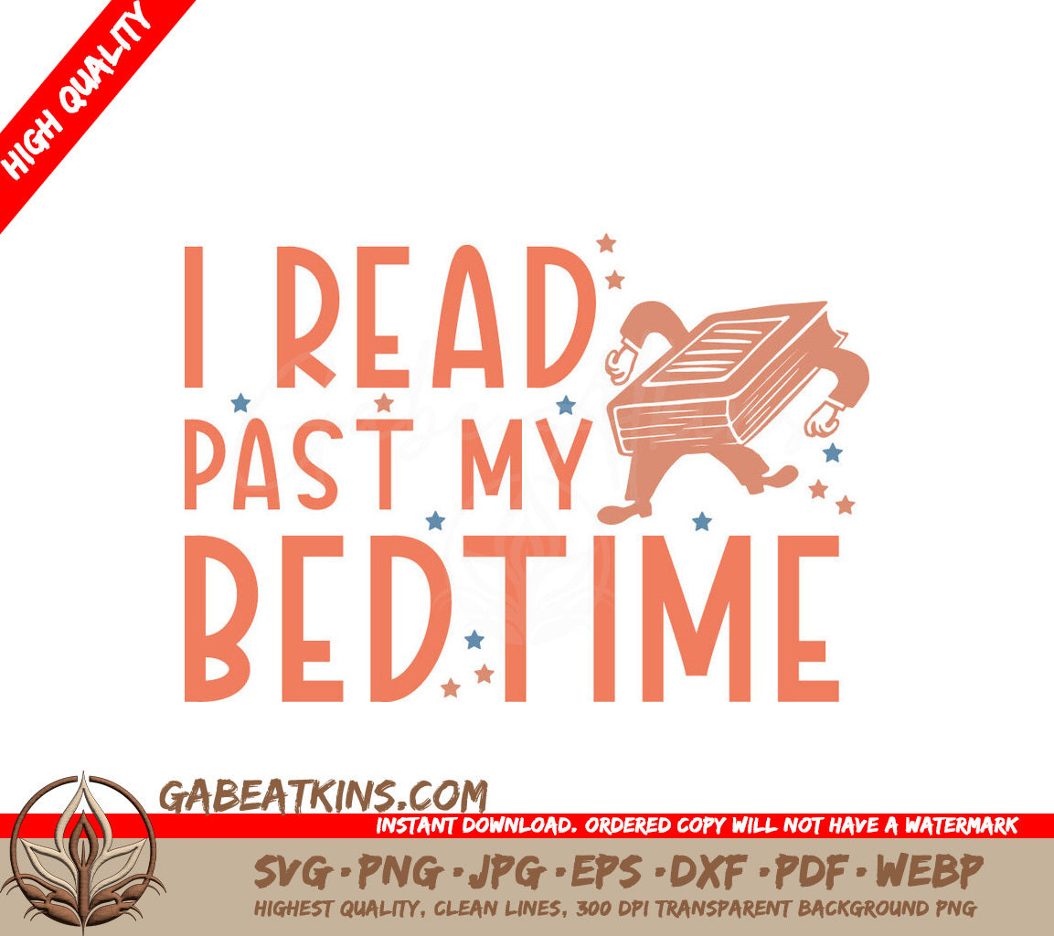 I Read Past Bedtime SVG SVG