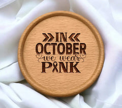 October Pink Breast Cancer SVG SVG