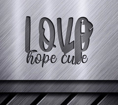 Black Pink Love Hope Cure SVG SVG