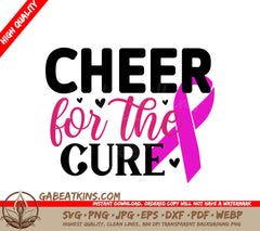 Cheer for the Cure Breast Cancer SVG SVG