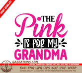 Pink Ribbon Grandma SVG SVG