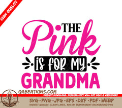 Pink Ribbon Grandma SVG SVG