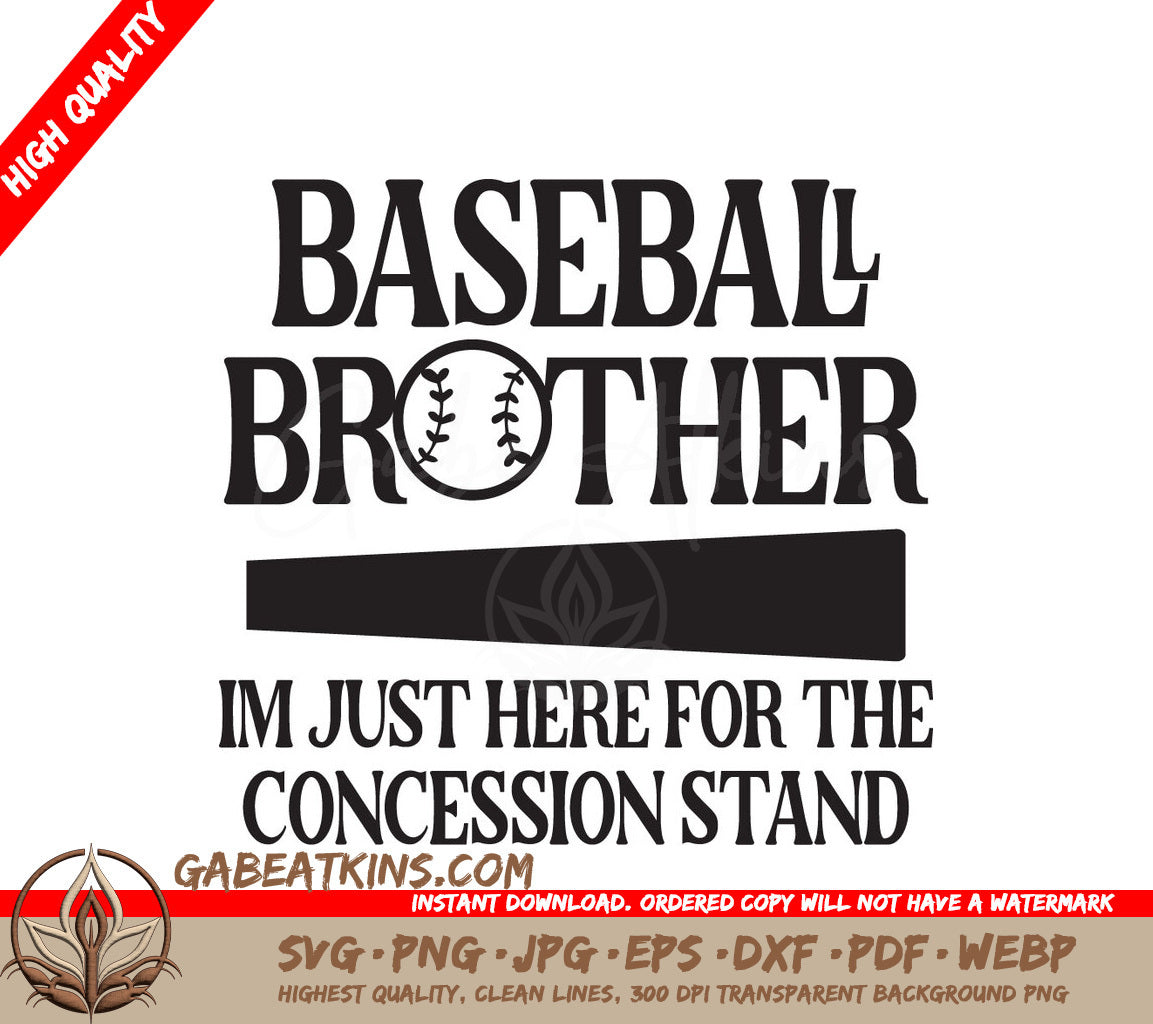 Baseball Brother Concession Stand SVG SVG