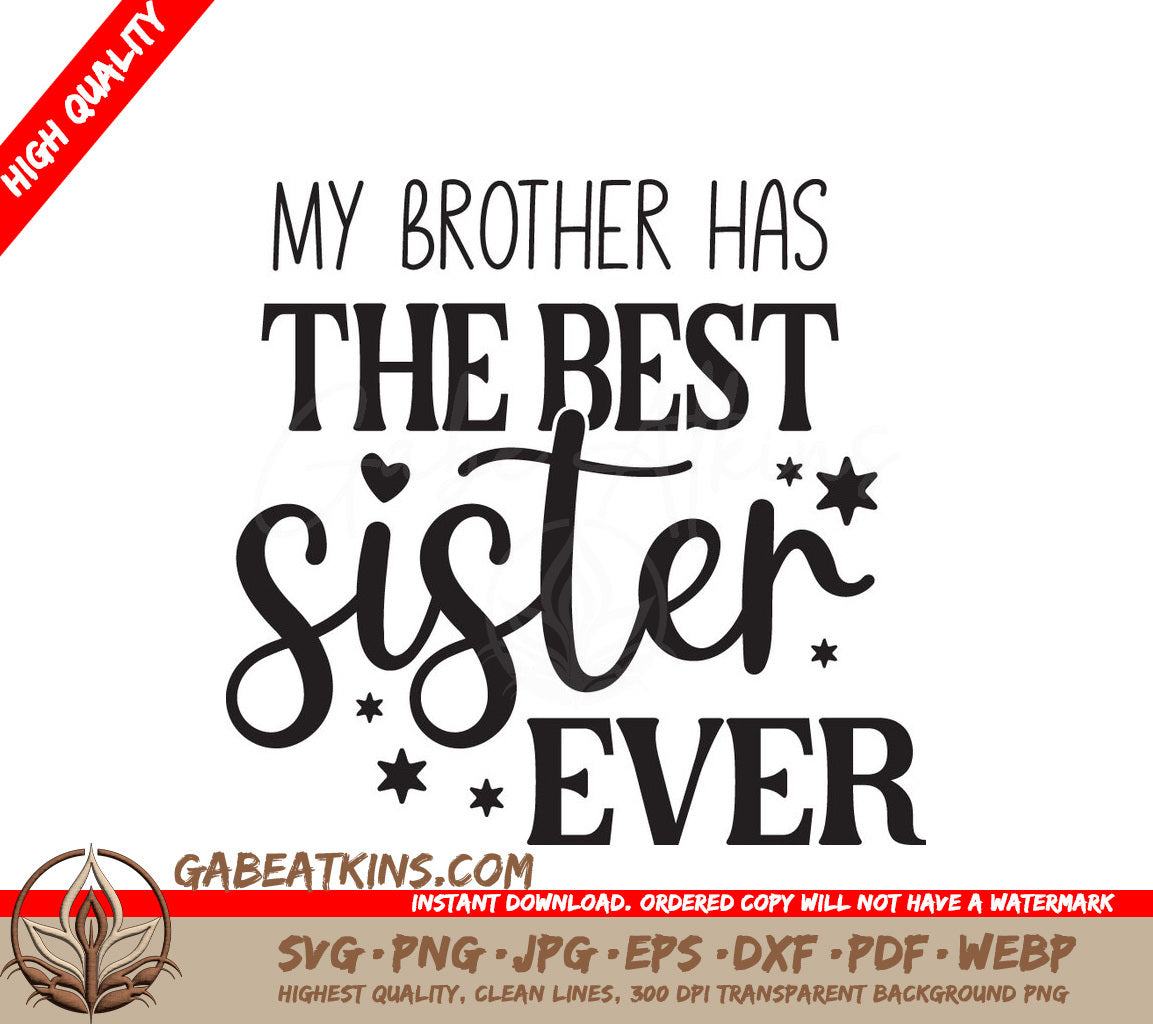Best Sister Ever SVG SVG