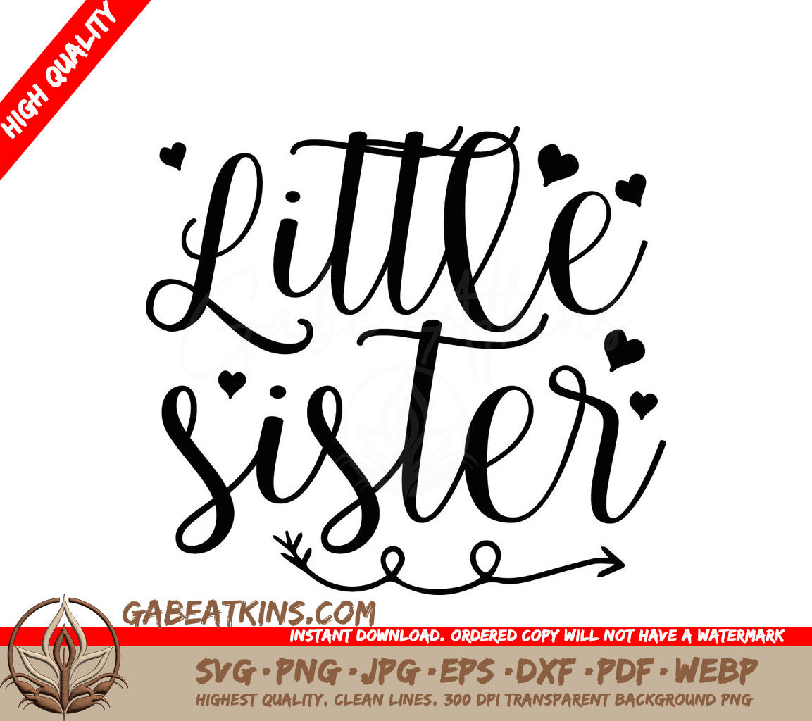 Little Sister SVG Design SVG