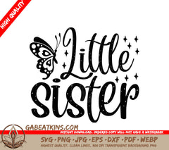 Little Sister Butterfly SVG SVG