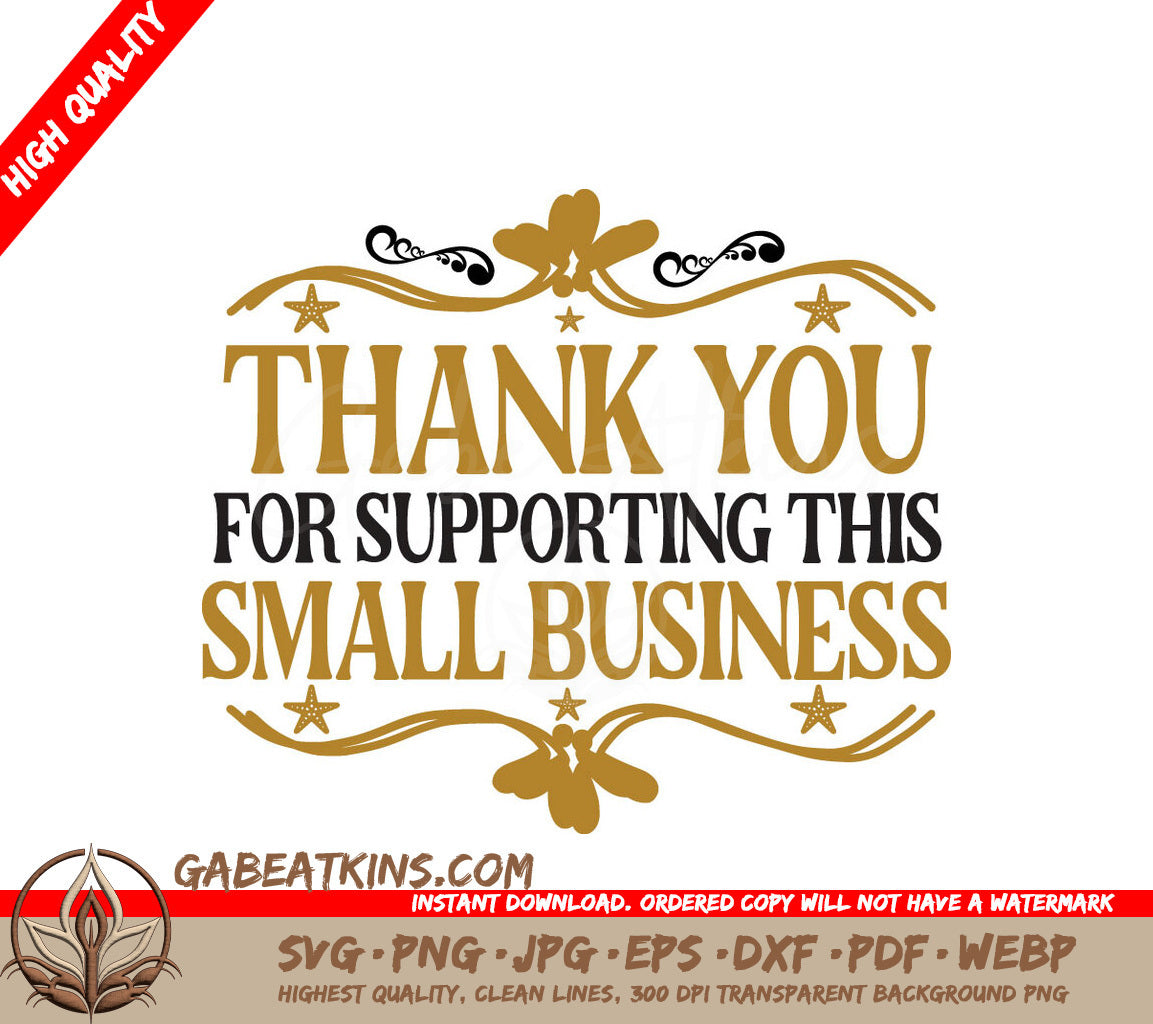 Thank You Small Business SVG SVG