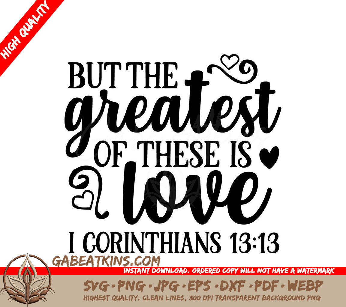 Love Is Greatest Corinthians 1313 SVG SVG