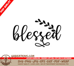 Blessed Leaves SVG Design SVG