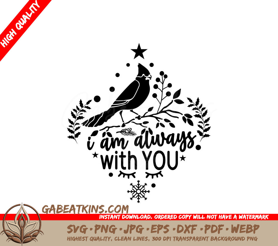Cardinal I Am Always With You SVG SVG