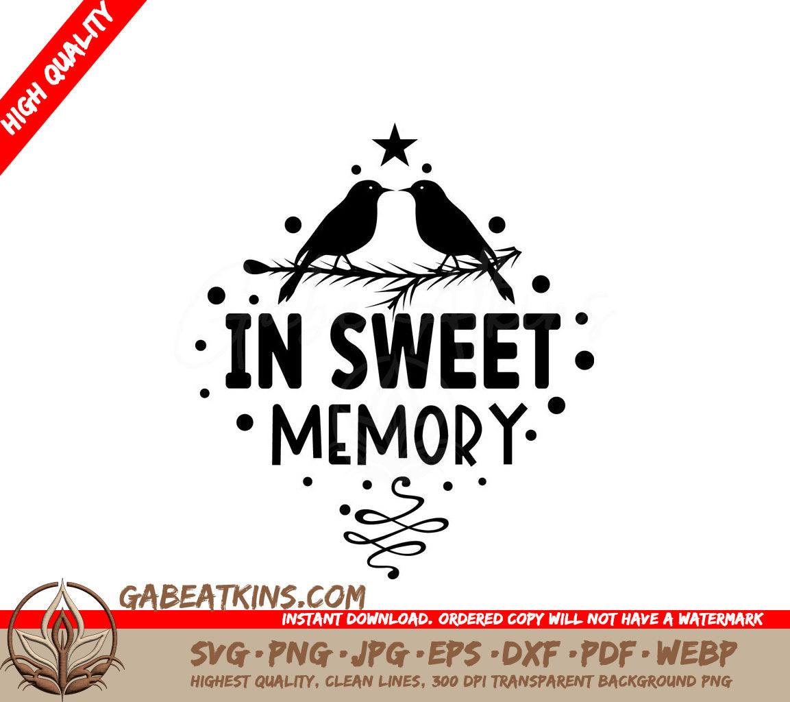 Cardinal Arabesque In Sweet Memory SVG SVG
