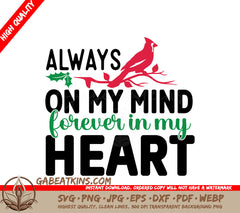 Christmas Cardinal SVG Heart & Mind SVG
