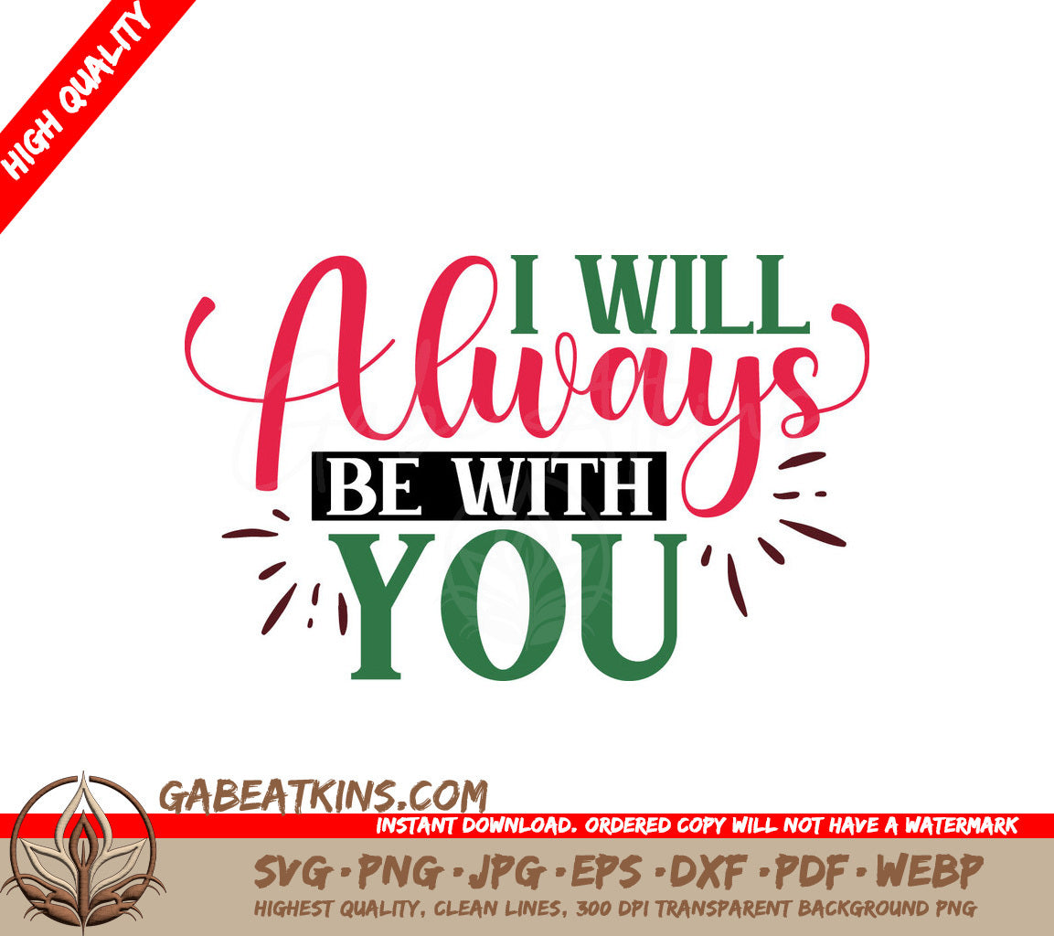 Christmas Cardinal I Will Always Be With You SVG SVG