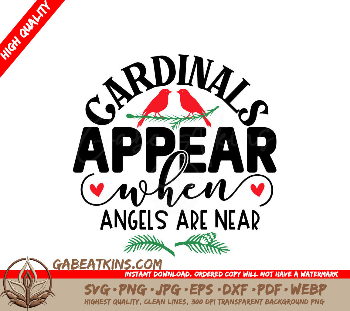 Angel Cardinal SVG Ornament SVG