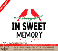 Sweet Memory Cardinal SVG SVG