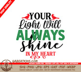 Cardinal Ornament SVG - Your Light Shines SVG