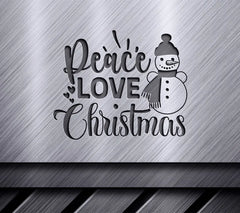 Peace Love Christmas Snowman SVG SVG