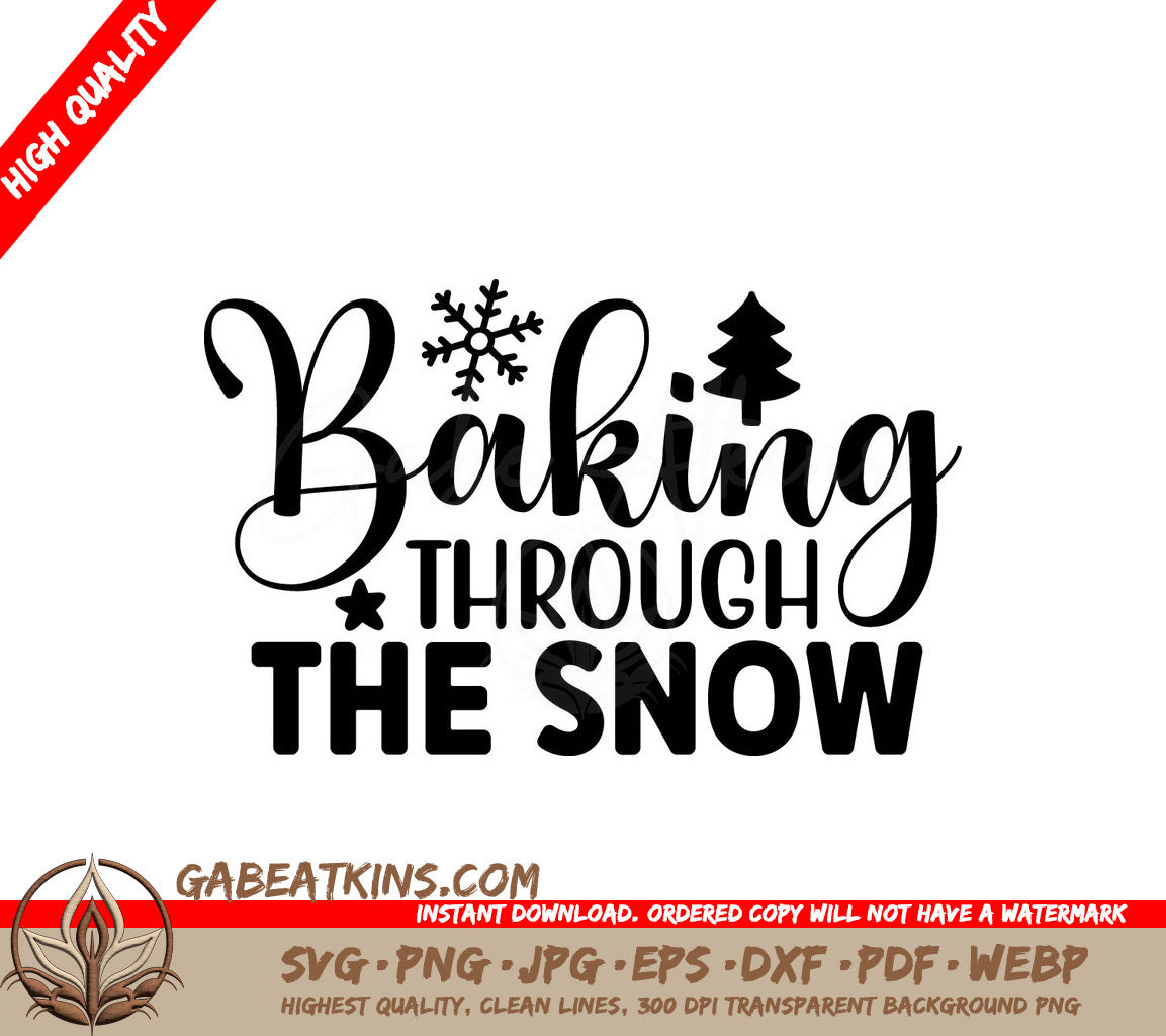 Baking Snow SVG SVG