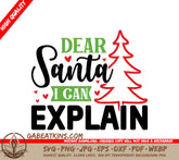 Dear Santa SVG Cut File SVG
