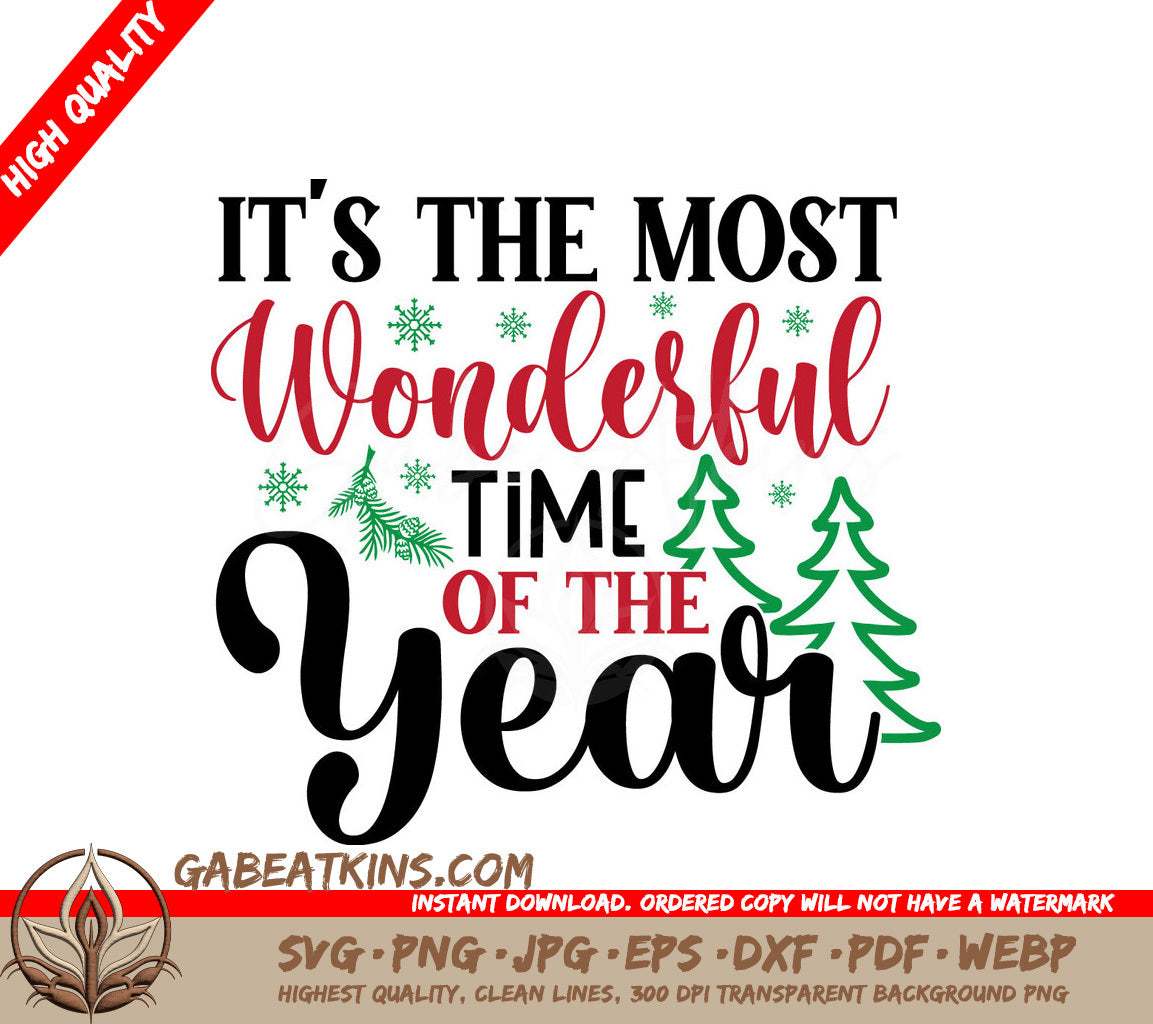 Most Wonderful Time SVG Poster SVG