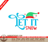 Blue & Red Let It Snow SVG SVG