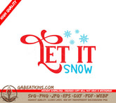 Red & Blue Let It Snow SVG SVG