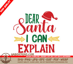 Dear Santa SVG Cut File SVG