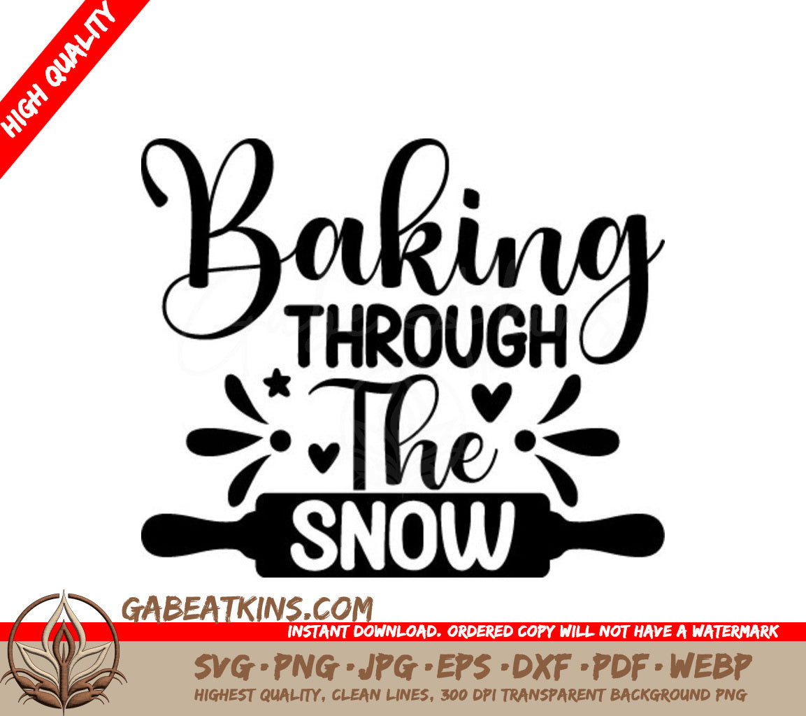 Christmas Baking Through The Snow SVG SVG