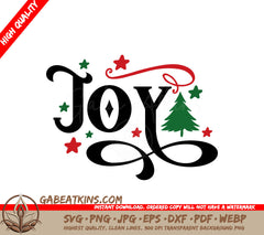 Christmas Joy Round Ornament SVG SVG