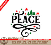 Peace Christmas Round Ornaments SVG SVG