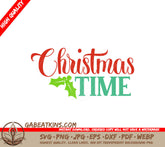 Christmas Time Red Green SVG SVG