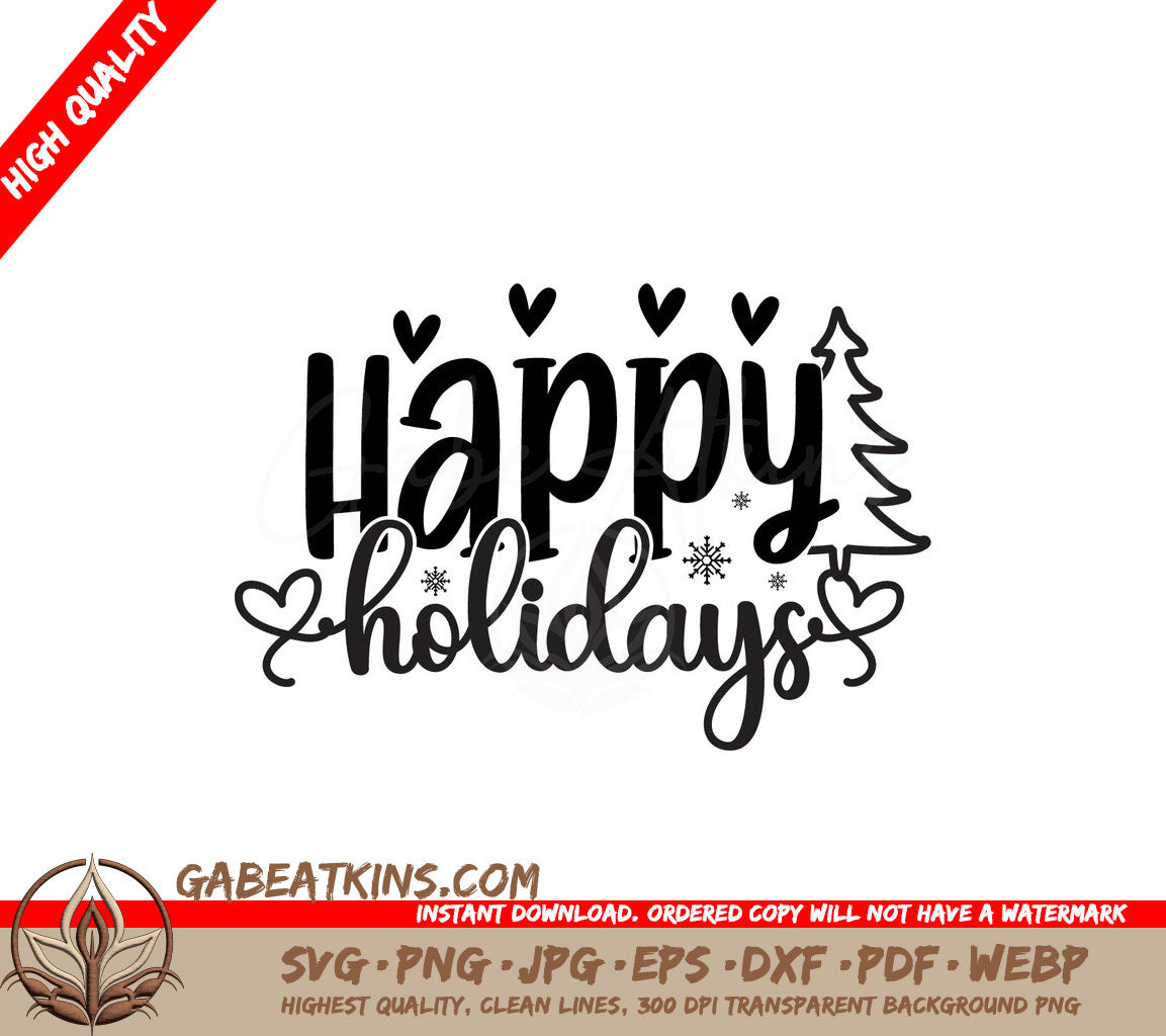 Happy Holidays SVG SVG