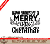 Merry Little Christmas SVG Design SVG