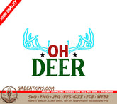 Oh Deer Antlers Christmas SVG SVG