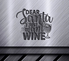 Dear Santa Wine SVG SVG