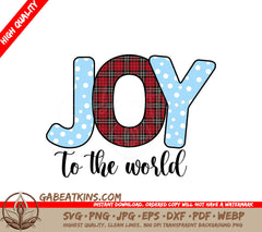 Joy To The World Plaid SVG SVG