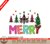 Merry Christmas Tree SVG Design SVG