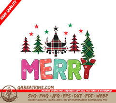 Merry Christmas Tree SVG Design SVG