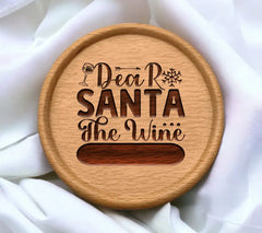 Dear Santa Wine SVG Design SVG