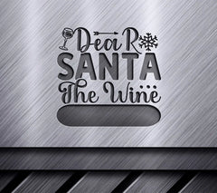 Dear Santa Wine SVG Design SVG