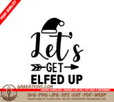 Elf-Up Christmas Wine SVG SVG
