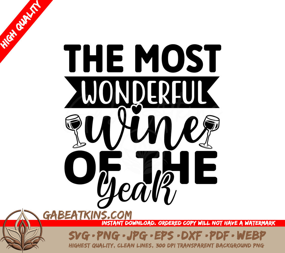 Christmas Wine of the Year SVG SVG