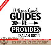 God Guides, He Provides SVG SVG