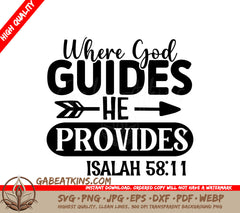 God Guides, He Provides SVG SVG