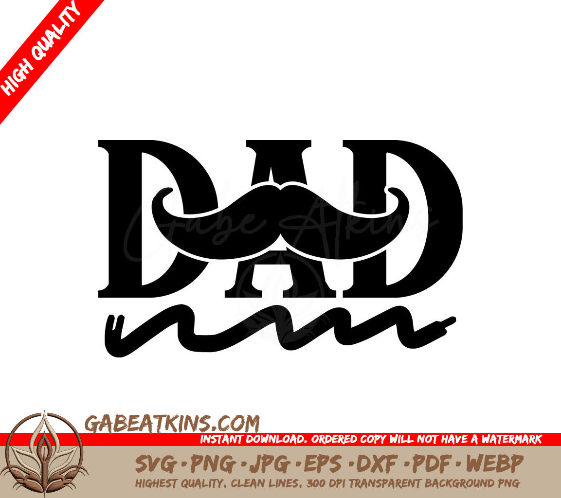 Mustache Dad SVG SVG