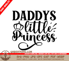 Daddys Little Princess SVG SVG