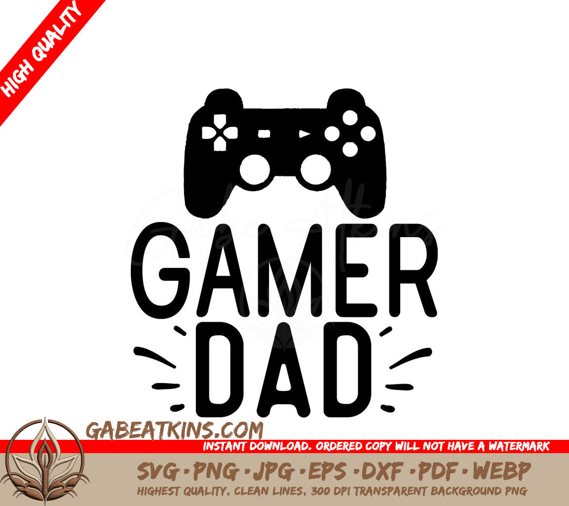 Gamer Dad SVG Controller SVG
