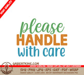 Handle With Care SVG Sticker SVG