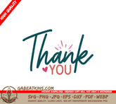 Heart Thank You SVG Sticker SVG